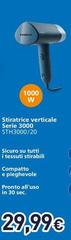 Philips - 3000 Series STH3000/20, Ferro Da Stiro Verticale A Vapore Portatile, Stiratrice Verticale, 1000W, 100ml