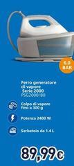 Philips - 2000 Series PSG2000/80 Ferro Da Stiro Generatore Di Vapore, 2400W, 1.4L, Piastra In Ceramica