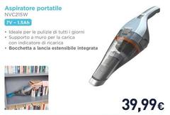 Black & Decker - NVC215W Aspirapolvere Senza Filo Blu, Grigio Senza Sacchetto