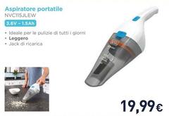 Black & Decker - NVC115JLEW Aspirapolvere Senza Filo Grigio, Bianco Senza Sacchetto