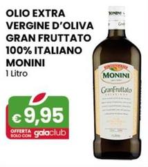Monini  - Olio Extra Vergine D’oliva Gran Fruttato 100% Italiano 1 Litro