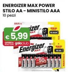 Energizer -  Max Power Stilo Aa - Ministilo Aaa 10 Pezzi