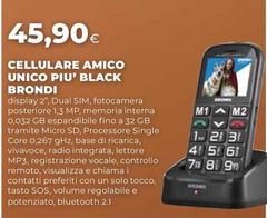 Brondi - Cellulare Amico Unico Piu' Black