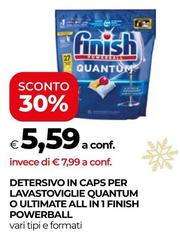 Finish - Detersivo In Caps Per Lavastoviglie Quantum O Ultimate All In 1 Powerball