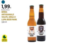 Birra Artigianale Volpe, Orsa O Lupa Beer Park