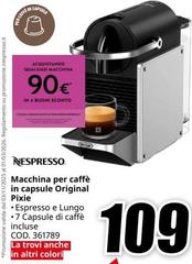 Nespresso - Macchina Per Caffè In Capsule Original Pixie