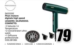 D'essense Phon Motore Digitale High Speed Leggero, Silencioso, Compatto,