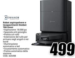 Ecovacs - Robot Aspirapolvere E Lavapavimenti T80 Omni