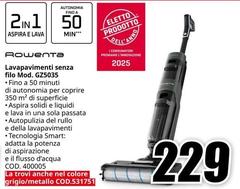 Rowenta - Lavavajimento Senza Filo Mod. GZ5035