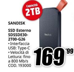 Sandisk - Ssd Esterno Sdssde30- 2T00-G26