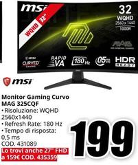 Msi - Monitor Gaming Curvo