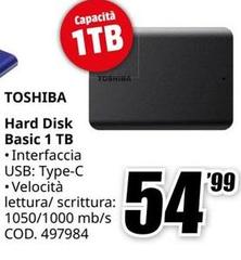 Toshiba - Hard Disk Basic 1 TB