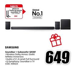 Samsung - Soundbar + Subwoofer Q930F