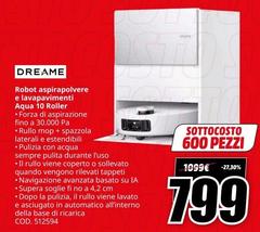 Dreame - Robot Aspirapolvere E Lavapavimenti Aqua 10 Roller