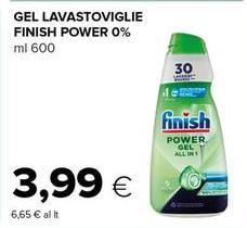 Finish - Power Gel Lavastoviglie Power 0%