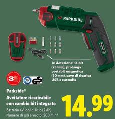 Parkside - Avvitatore Ricaricabile Con Cambio Bit Integrato