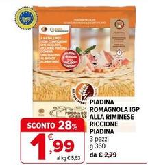 Riccione piadina - Piadina Romagnola IGP Alla Riminese