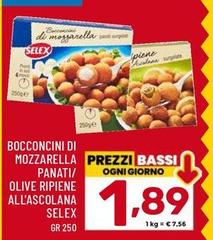 Selex - Bocconcini Di Mozzarella Panati/Olive Ripiene All'Ascolana