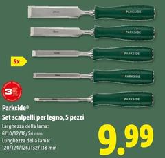 Parkside - Set Scalpelli Per Legno, 5 Pezzi
