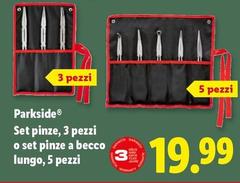 Parkside - Set Pinze, 3 Pezzi O Set Pinze A Becco Lungo, 5 Pezzi