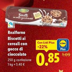 Realforno - Biscotti Ai Cereali Con Gocce Di Cioccolato