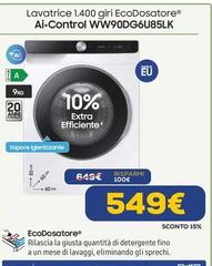 Samsung - Lavatrice 1400 Giri Ecodosatore AI Control WW90DG6U85LK