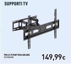 Ioplee - Supporti TV Pro 42-75 Pant Vesa 600 40kg