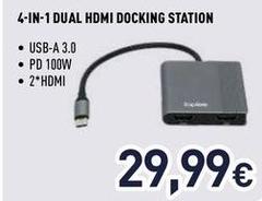 Ioplee - 4-in-1 Dual Hdmi Docking Station 
