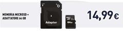 Ioplee - Memoria Microsd + Adattatore 64 Gb