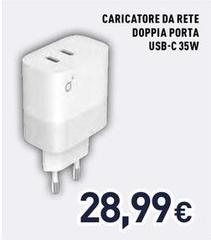Ioplee - Caricatore Da Rete Doppia Porta Usb-c 35w 
