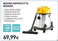 Electroline - BE20XR9 Aspirapolvere A Traino 16 L Aspiratore A Cilindro Secco E Bagnato 1400 W Senza Sacchetto