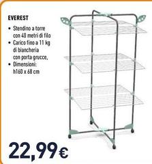 Joia Home - Everest Stendibiancheria Da Pavimento Nero, Argento, Turchese