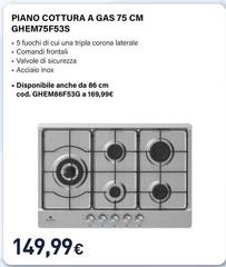 Electroline - Piano Cottura A Gas GHEM75F53S