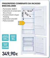 Electroline - Frigorifero Combinato Da Incasso BME34SL2EB0