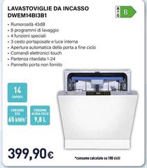 Electroline - DWEM14BI3B1 Lavastoviglie A Scomparsa Totale 14 Coperti B
