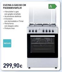 Electroline - Cucina A Gas 60 Cm FSCE60EV4ATLX1