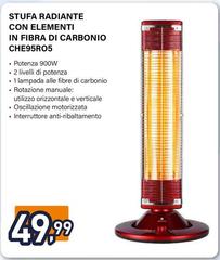 Electroline - Stufa Radiante Con Elementi In Fibra Di Carbonio  CHE95RO5