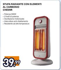 Electroline - Stufa Radiante Con Elementi Al Carbonio CHE09R