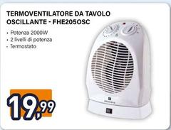 Electroline - Termoventilatore Da Tavolo Oscillante FHE2050SC