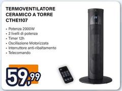 Electroline - Termoventilatore Ceramico A Torre CTHE1107