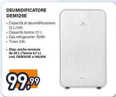 Electroline - Deumidificatore DEM125E