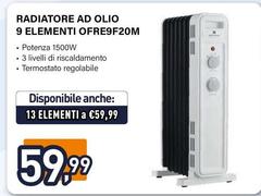 Electroline - Radiatore Ad Olio 9 Elementi OFRE9F20M