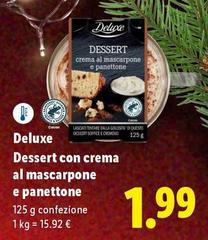 Deluxe - Dessert Con Crema Al Mascarpone E Panettone