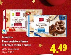 Favorina - Pan Speziato A Forma Di Brezel, Stella E Cuore