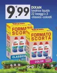 Dixan - Lavatrice Liquido 22 Lavaggi X 3 Classico-Colorati