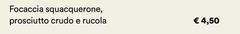 Focaccia Squacquerone, Prosciutto Crudo E Rucola