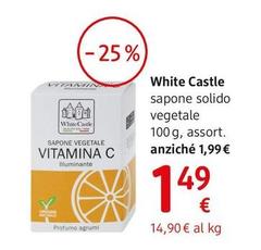 White Castle - Sapone Solido Vegetale 100 G, Assort.