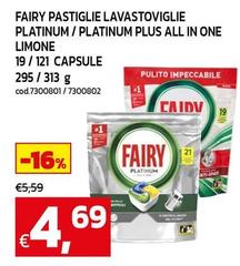 Fairy - Pastiglie Lavastoviglie Platinum / Platinum Plus All In One Limone