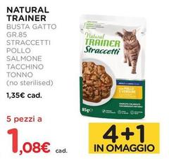Natural Trainer - Busta Gatto Gr.85 Straccetti Pollo Salmone Tacchino