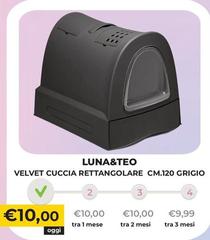 Velvet Cuccia Rettangolare Cm.120 Grigio